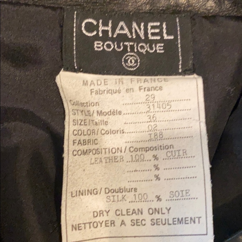 Genuine Chanel leather vintage pants